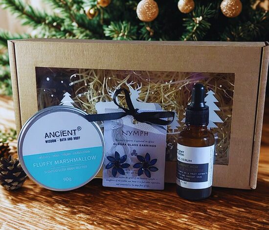 Christmas Gift Set for Women – Earrings, Serum, Body Butter
